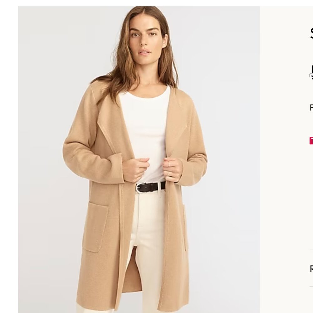 j.crew juliette collarless sweater-blazer